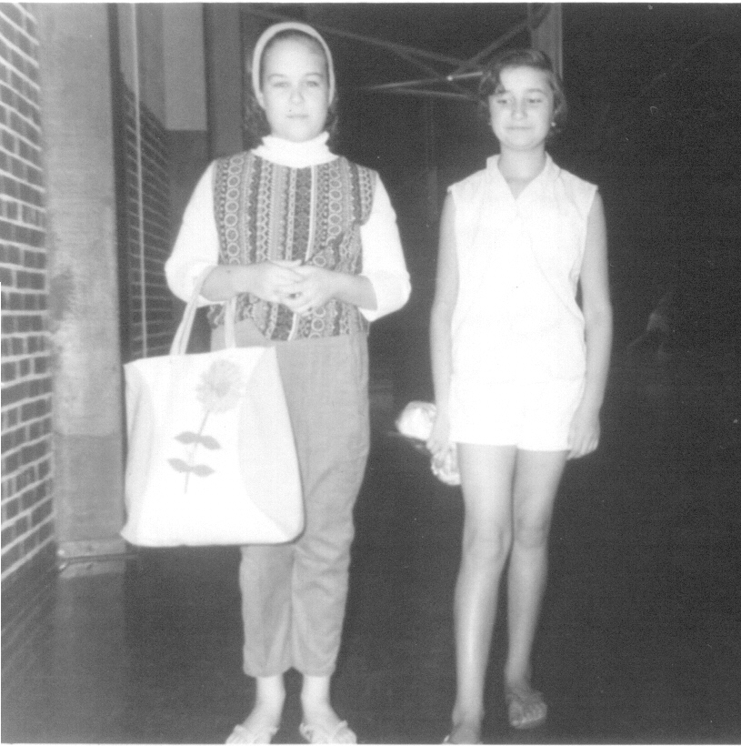 My mom on right (with friend Sherry) on her
first birthday in America, May 1963